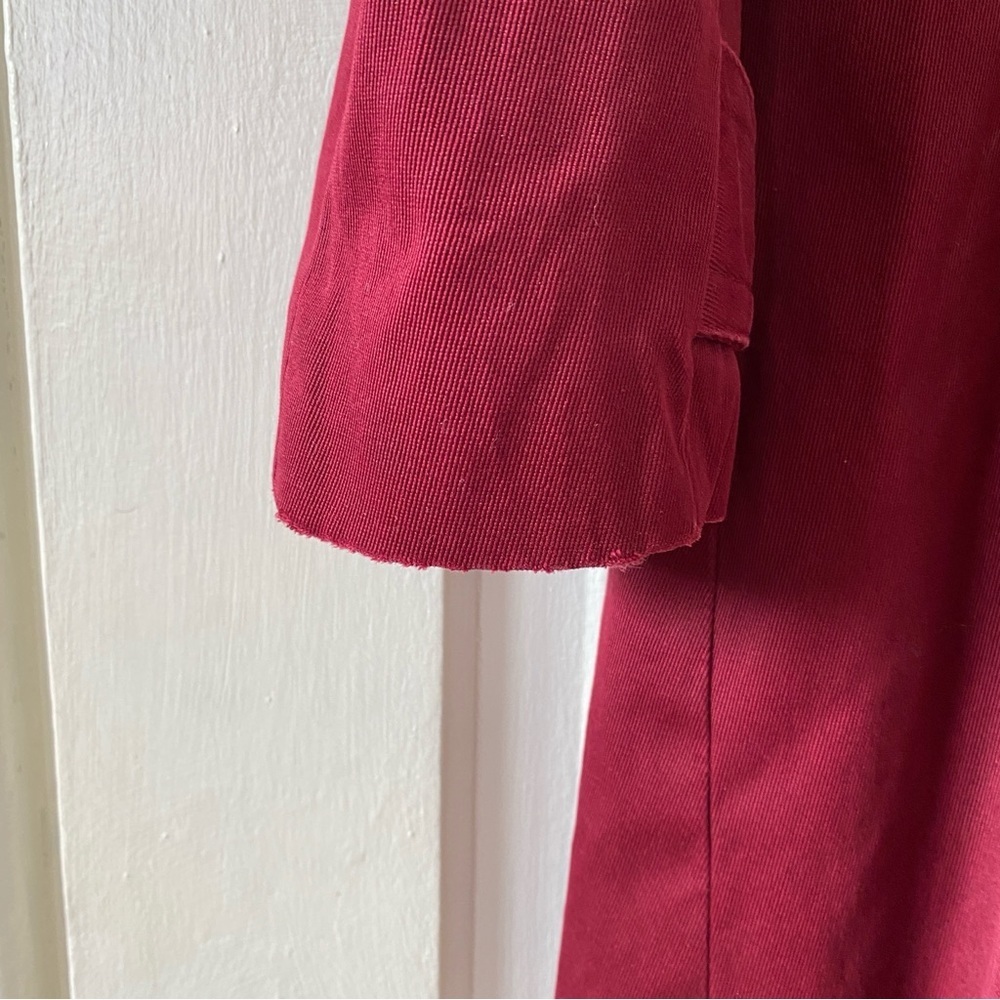 BANANA REPUBLIC Double Breasted Maroon Pea Coat Women's Size Medium - Picture 8 of 9